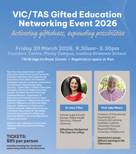 Figure 6: VIC/TAS Gifted Education Networking Event 2026
